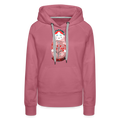 Frauen Premium Hoodie - “Retroprint Matroschka in Rot” - Malve