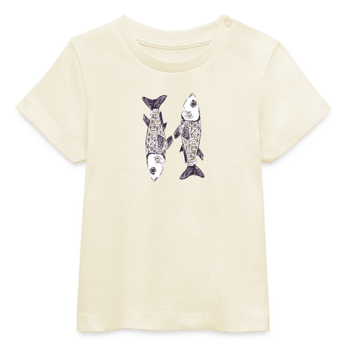 Stanley/Stella Baby Bio-T-Shirt - “Zwei Sardinen” - Weißgrau