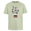 Heavy Oversize T-Shirt - “Vintage Vase” - Leichtes Salbeigrün 