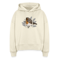 Stanley/Stella Boxy Frauen Bio Hoodie - "Rotkehlchen" - Weißgrau