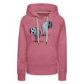 Frauen Premium Hoodie - Staunende Eulen - Malve