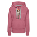 Frauen Premium Hoodie - "Seepferdchen Mandarin" - Malve