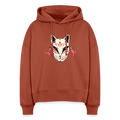 Stanley/Stella Boxy Frauen Bio Hoodie - “Japanische Maske” - Terrakotta