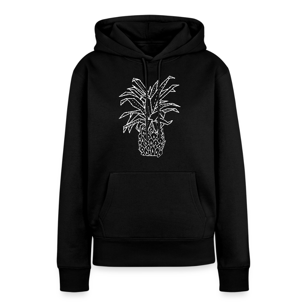 Frauen Premium Hoodie - "Grafische Ananas" - Schwarz