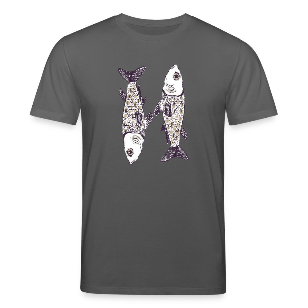Stanley/Stella Unisex Bio-T-Shirt - “Zwei Sardinen” - Anthrazit