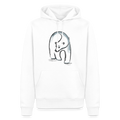 Men’s Premium Hoodie - "Eisbär in Tusche" - Weiß