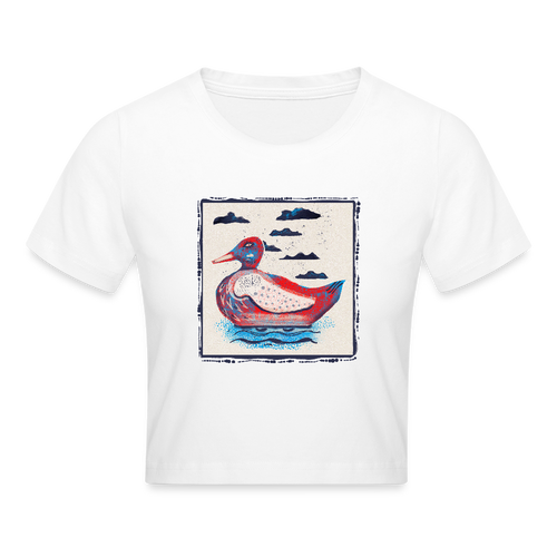Cropped T-Shirt - Weiß