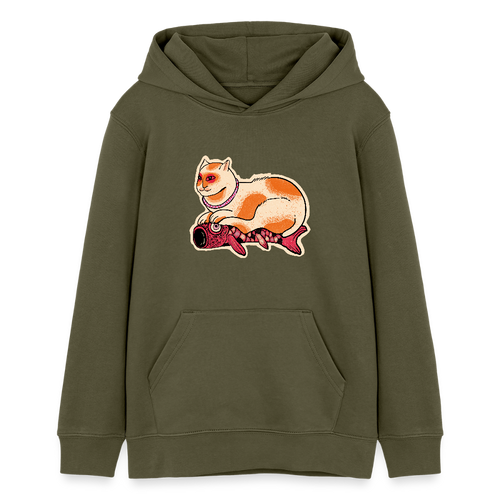 Stanley/Stella Teenager Bio-Hoodie - “Katze & Koinobori” - Khaki
