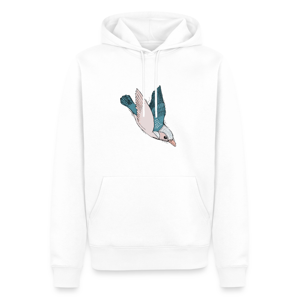 Men’s Premium Hoodie - "Vogel im Sturzflug" - Weiß