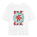 Teen Cropped Jersey T-Shirt - “Kirschenzeit” - Weiß