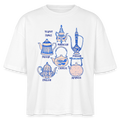 Stanley/Stella Frauen Boxy Bio-T-Shirt - “So Many Teapots” - Weiß