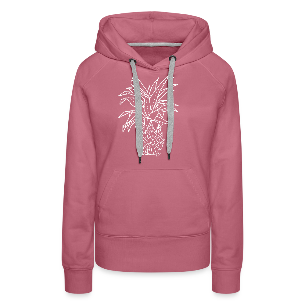 Frauen Premium Hoodie - "Grafische Ananas" - Malve