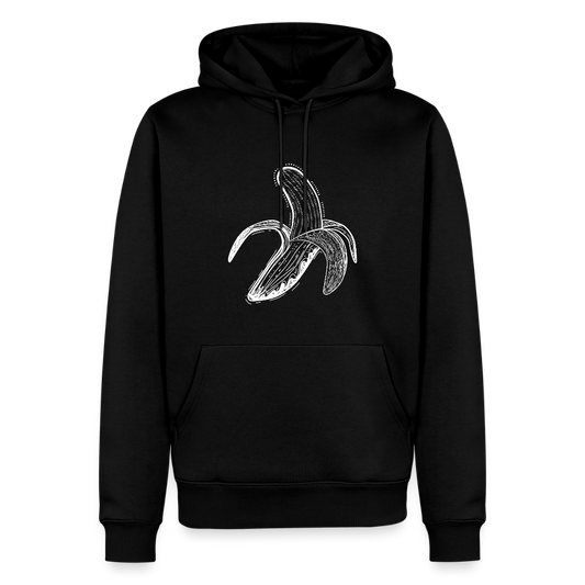 Men’s Premium Hoodie "Weiße Banane" - Schwarz