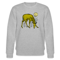 Männer Bio-Sweatshirt "Reh in Olive" - Grau meliert