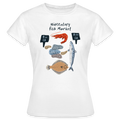 Frauen T-Shirt - “Midcentury Fish Market” - Weiß