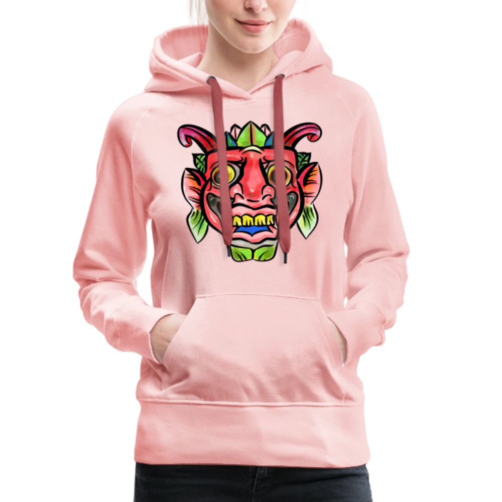 Frauen Premium Hoodie - "Bunte Maske" - Kristallrosa