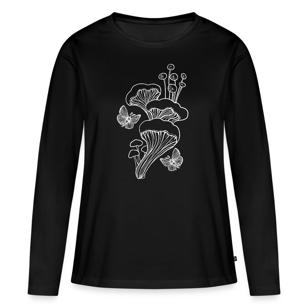 Frauen Premium Langarmshirt - “Goblincore_Tanz der Motten” - Schwarz