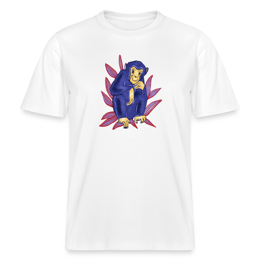 Stanley/Stella Unisex Bio-T-Shirt - “Blauer Affe” - Weiß