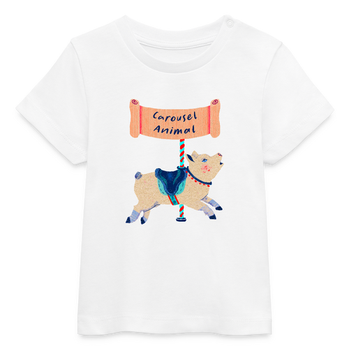 Stanley/Stella Baby Bio-T-Shirt - “Carousel Animal” - Weiß