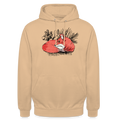 Unisex Hoodie "Ruhender Fuchs" - Pfirsich