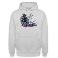 Unisex Hoodie - "Winterpflanzen" - Hellgrau meliert