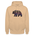 Unisex Hoodie "Bunter Grizzly" - Pfirsich