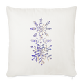 Sofakissen mit Füllung 44 x 44 cm - “Eiskristalle” - Naturweiß