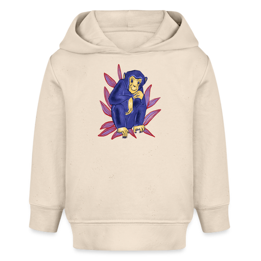 Stanley/Stella Bio Hoodie - “Blauer Affe” - Naturweiß