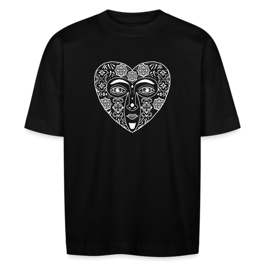 Stanley/Stella Unisex Oversize Bio-T-Shirt - “Azulejo Herz” - Schwarz