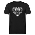 Männer Bio-T-Shirt - “Azulejo Herz” - Schwarz