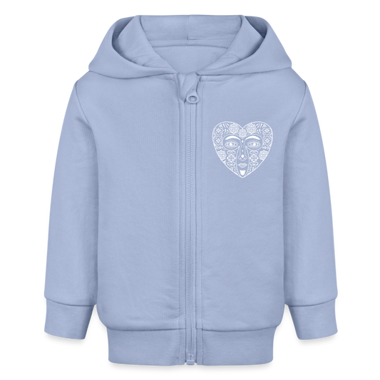 Stanley/Stella Bio Zip Hoodie - “Azulejo Herz” - Sky