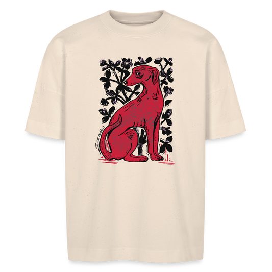 Stanley/Stella Unisex Oversize Bio-T-Shirt - “Medieval Dog” - Naturweiß
