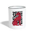 Tasse zweifarbig - “Medieval Dog” - Weiß/Schwarz