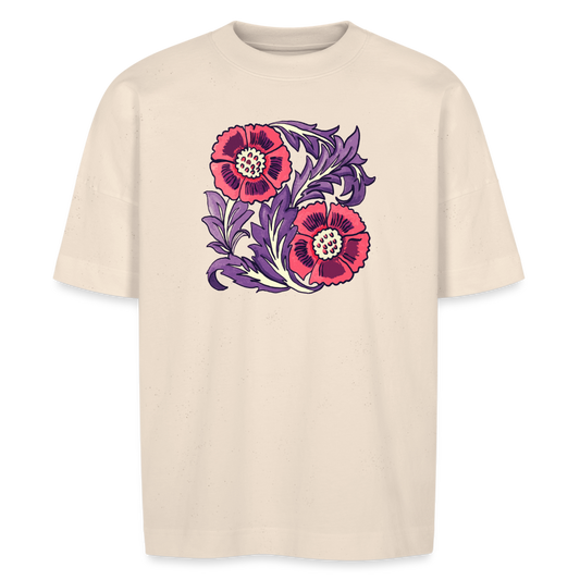 Stanley/Stella Unisex Oversize Bio-T-Shirt - “Vintage Poppy“ - Naturweiß