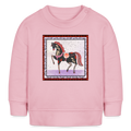 Stanley/Stella Bio-Sweatshirt - "Rotes Pferd" - Hellrosa