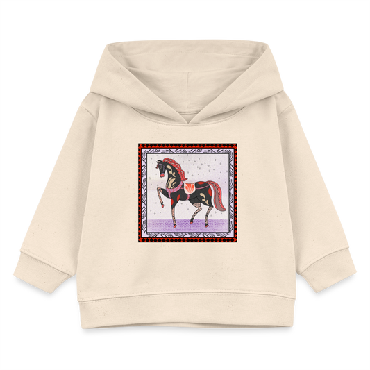 Stanley/Stella Bio Hoodie - "Rotes Pferd" - Naturweiß