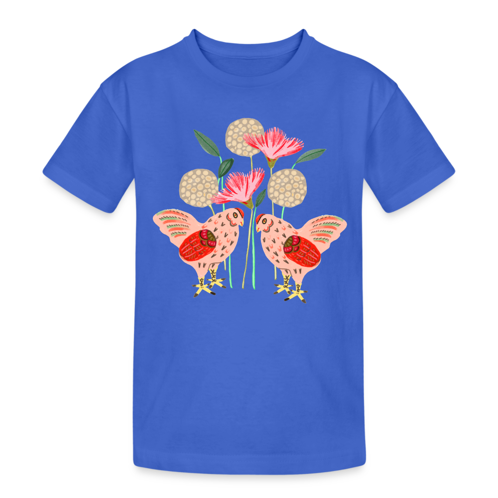 Kinder Heavy Cotton T-Shirt - “Kleiner Garten” - Königsblau