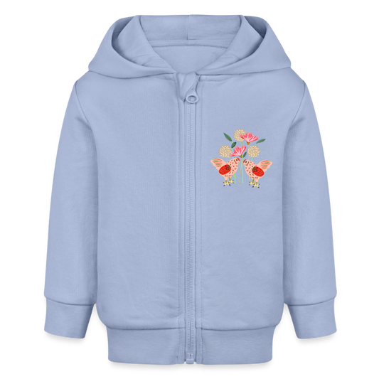 Stanley/Stella Bio Zip Hoodie - “Kleiner Garten” - Sky