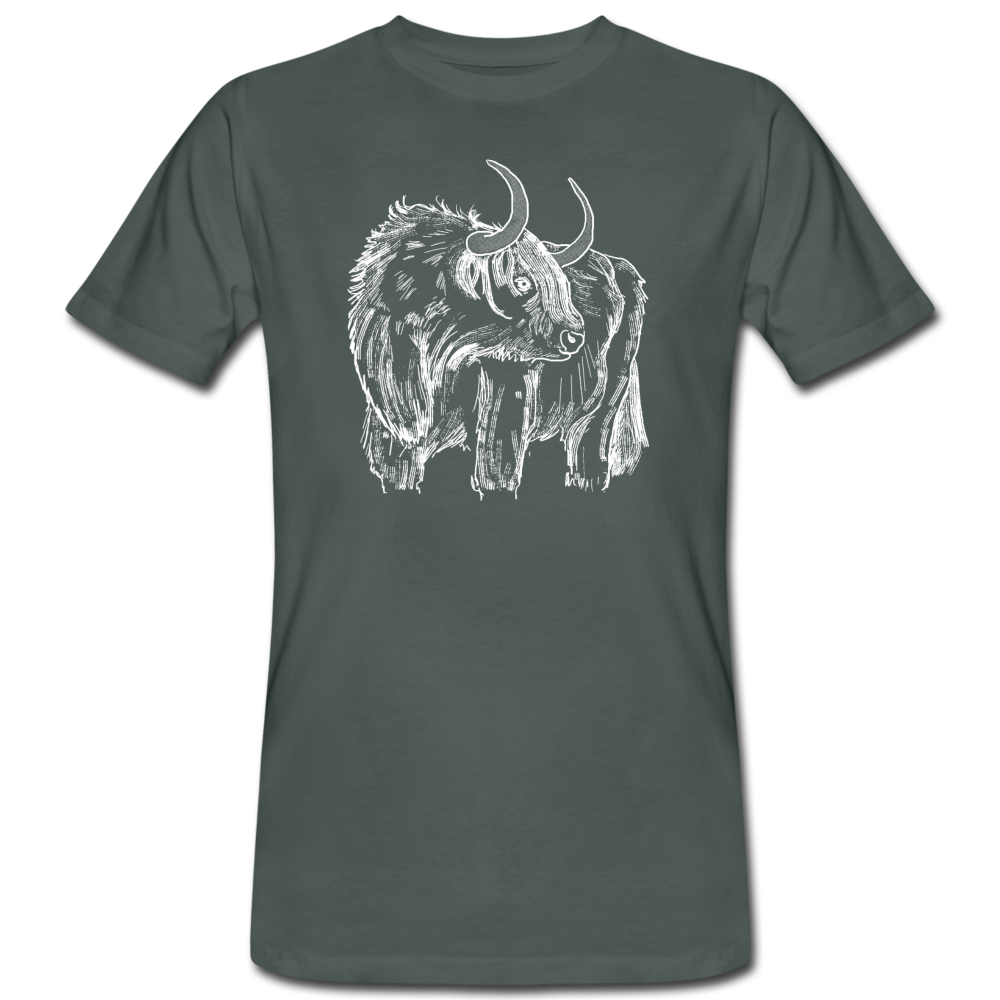 Highland Rind - Männer Bio-T-Shirt - Hinter dem Mond