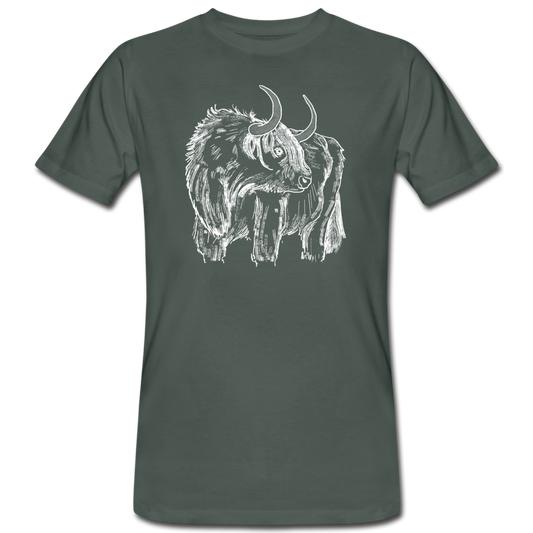 Highland Rind - Männer Bio-T-Shirt - Hinter dem Mond