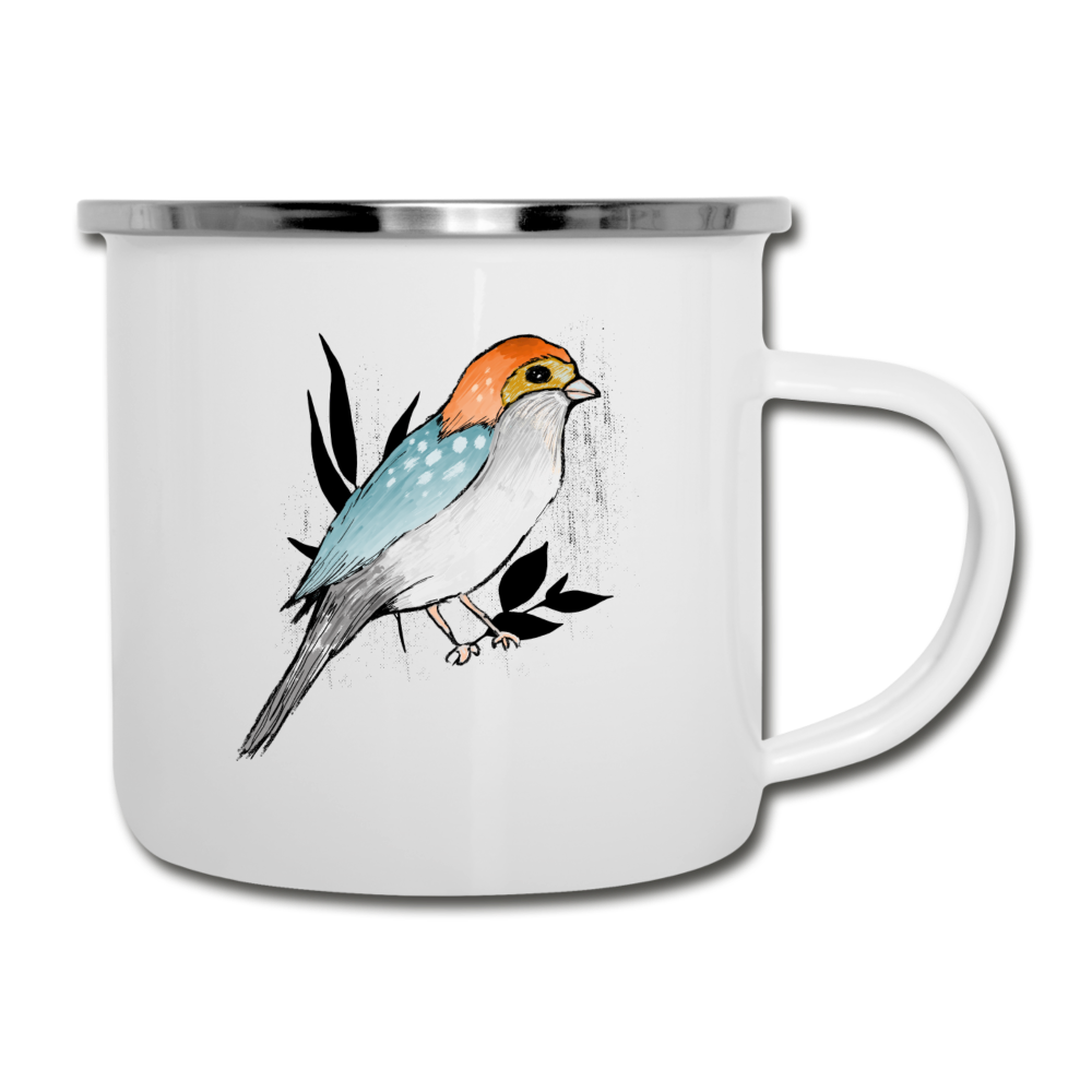 Vogel mit Tupfen - Emaille-Tasse - Hinter dem Mond