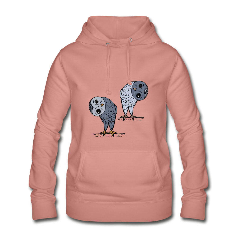 Staunende Eulen - Frauen Hoodie - Hinter dem Mond