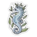 Seepferdchen mit Meerespflanzen - Sticker - Hinter dem Mond