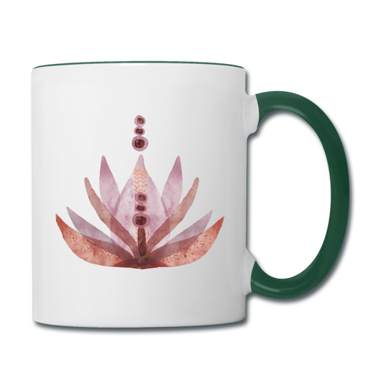 Tasse zweifarbig "Rosaroter Lotus" - Hinter dem Mond