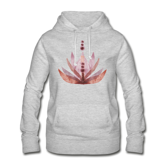 Frauen Hoodie "Rosaroter Lotus" - Hinter dem Mond