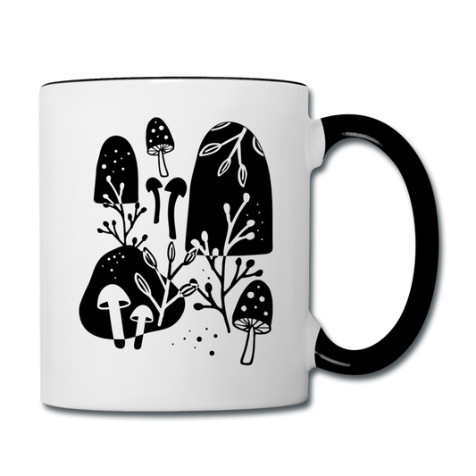 Tasse zweifarbig "Zeit für Pilze" - Hinter dem Mond