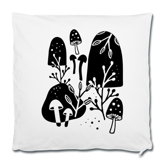 Kissenbezug 40 x 40 cm - "Zeit für Pilze" - Hinter dem Mond