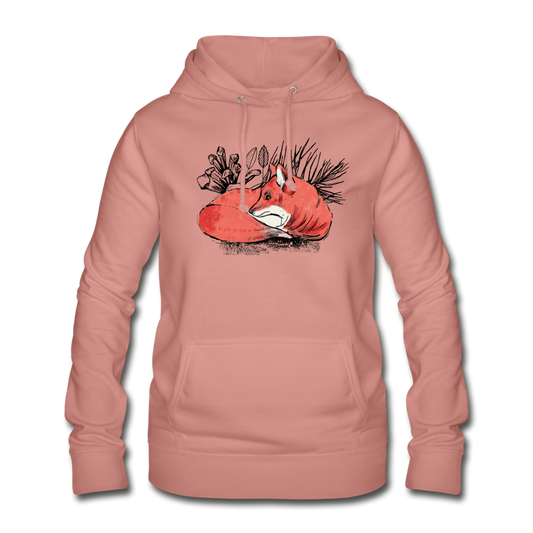 Frauen Hoodie - "Ruhender Fuchs" - Hinter dem Mond