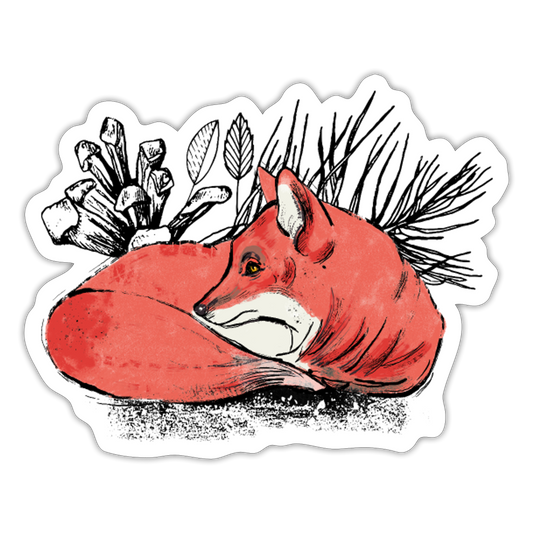 Sticker "Ruhender Fuchs" - Hinter dem Mond