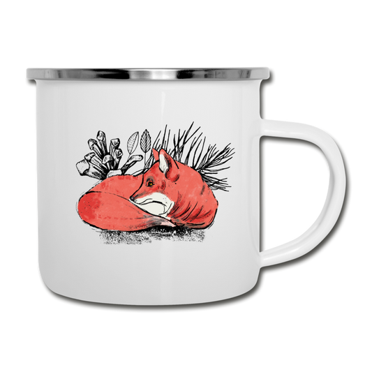 Emaille-Tasse "Ruhender Fuchs" - Hinter dem Mond